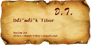 Dömök Tibor névjegykártya