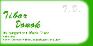 tibor domok business card
